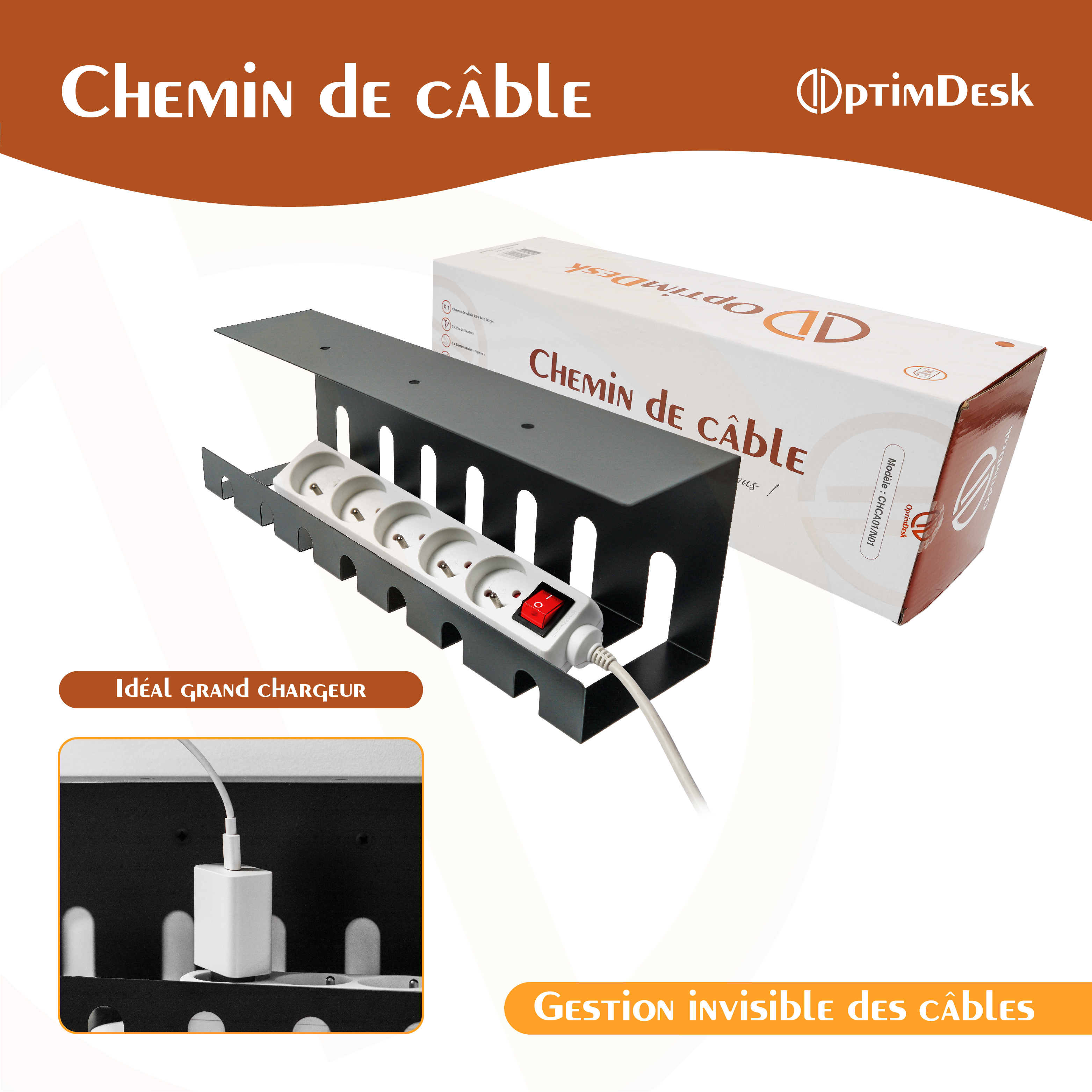 Gestion des câbles avec OptimDesk